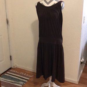 Large Michael Kors brown drop waist dress